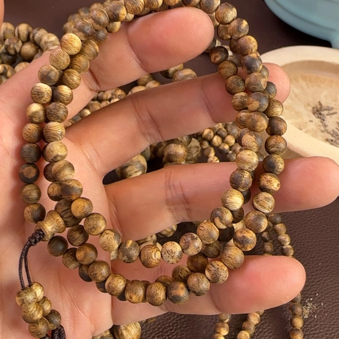 手串沉香奇楠油勺子料，花奇楠0.65