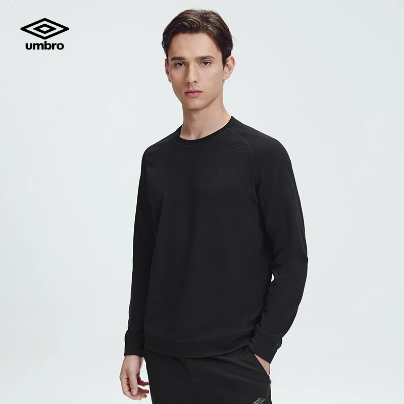Umbro茵宝 圆领套头透气针织华夫格卫衣长袖休闲城市U2125330309