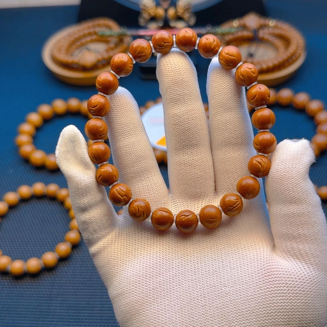 桃核手串10尺寸龙纹桃核