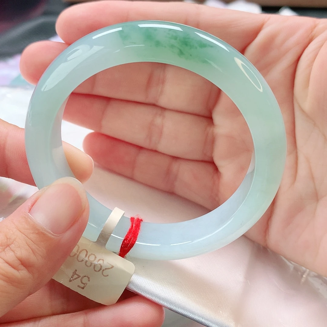 翡翠未镶嵌手镯54正