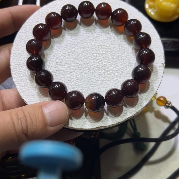 琥珀未镶嵌颈饰琥珀手串11mm
