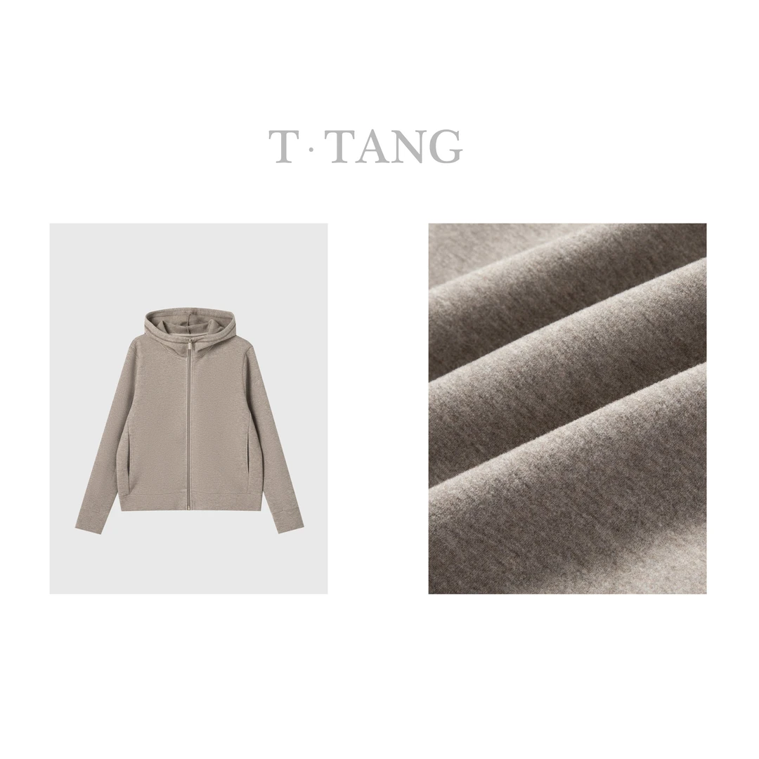 秋季加厚保暖抗风380g高定美丽诺绵羊毛亲肤柔软纯色外套【6792】