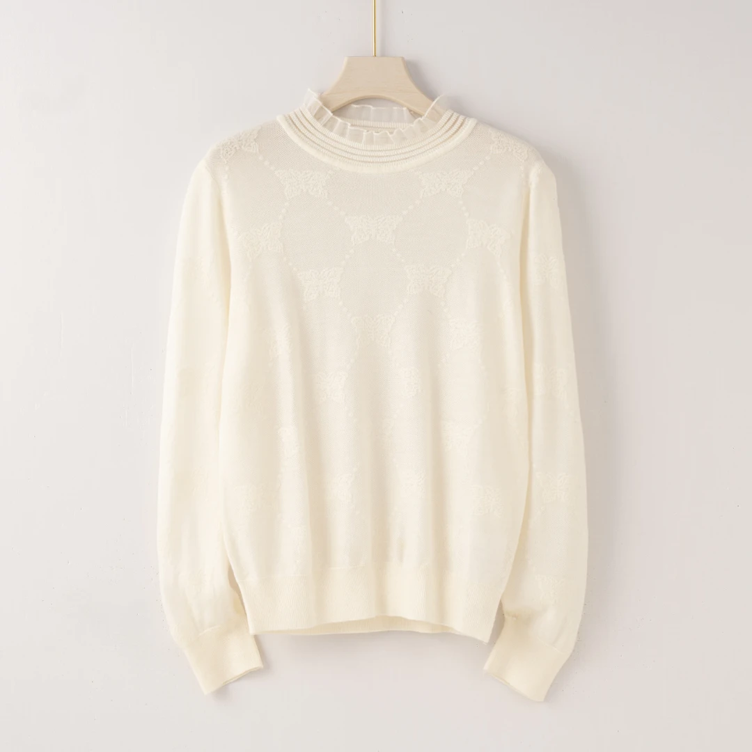 Q2702【特价-占单者限购】含羊毛简约百搭女士毛衣