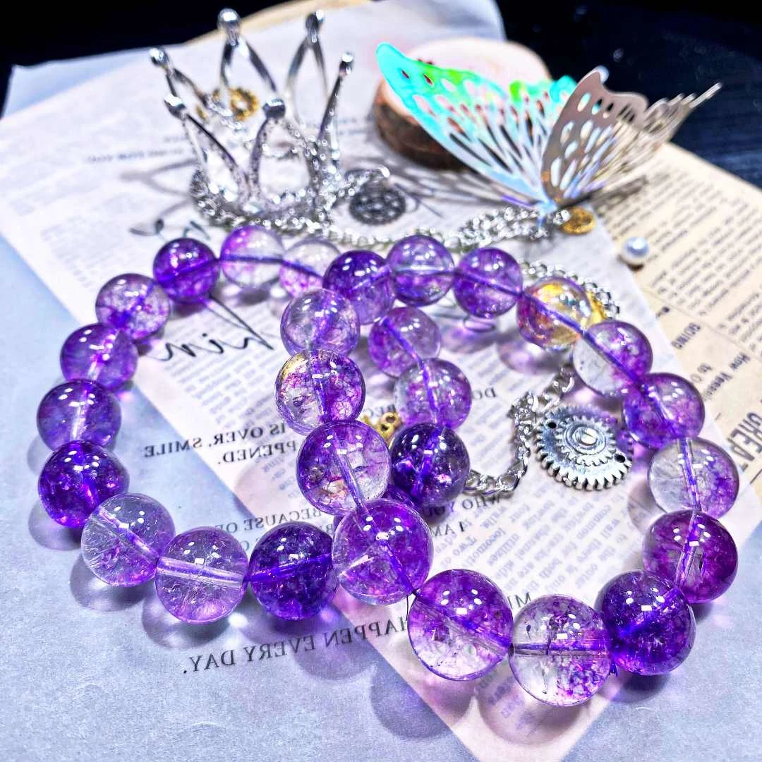 紫色14mm手串发一条D67