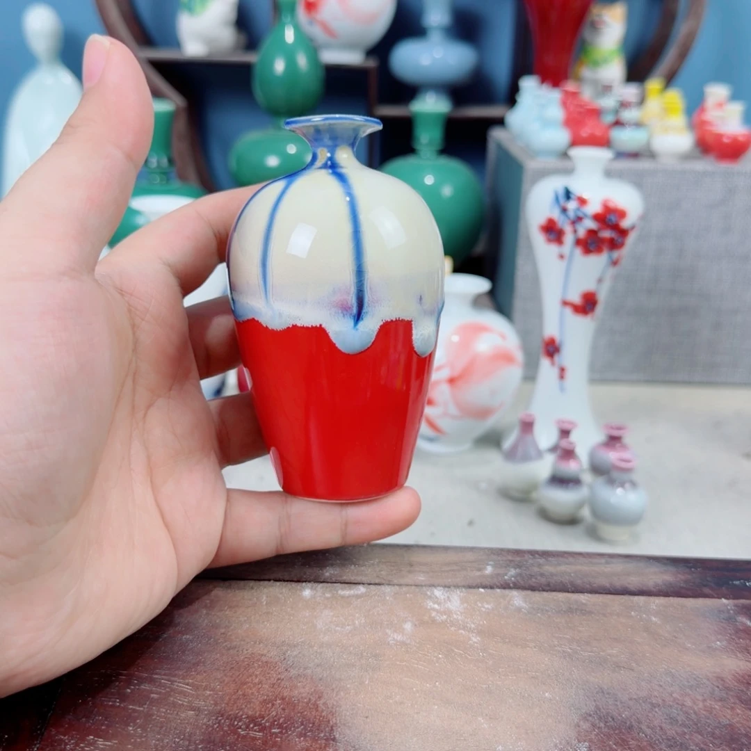 陶瓷手工小花器摆件