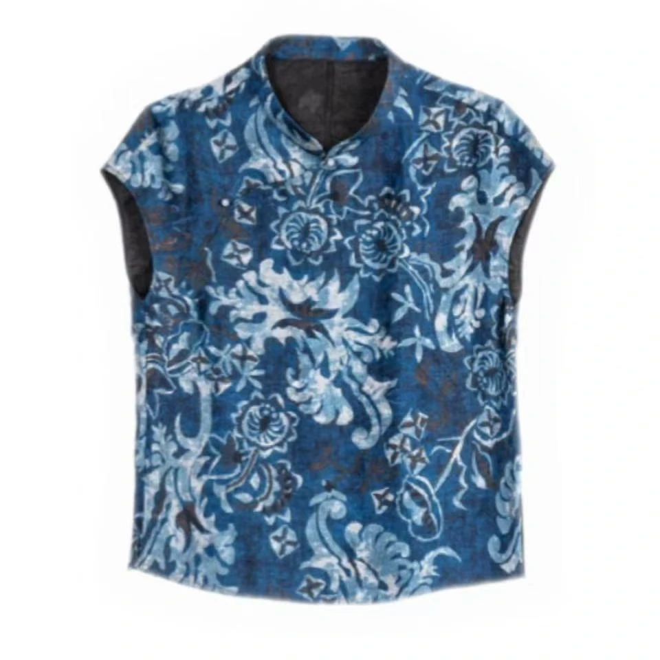 【现货】2025新款设计师款新中式青花瓷小衫-XT-570