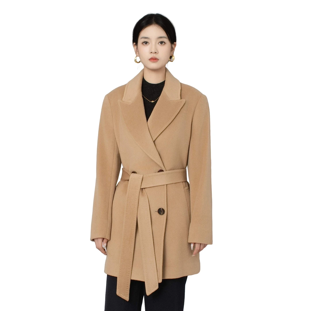 冬季双面羊毛大衣 秋冬短款呢大衣 SX09-8823