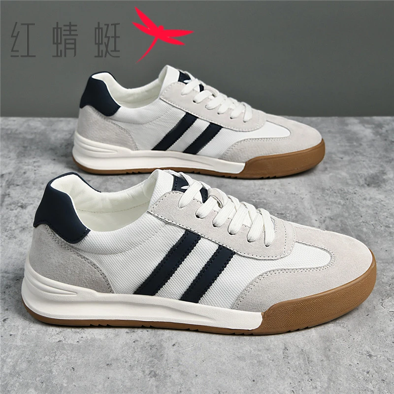 红蜻蜓男鞋春夏季运动德训鞋男2025新款潮流休闲鞋百搭阿甘鞋男款