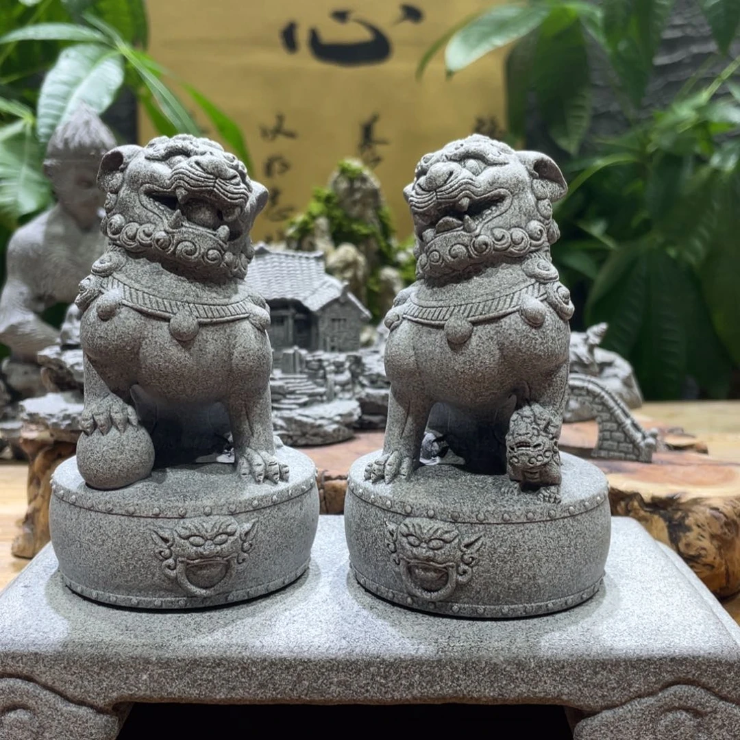 石材案头狮子一对