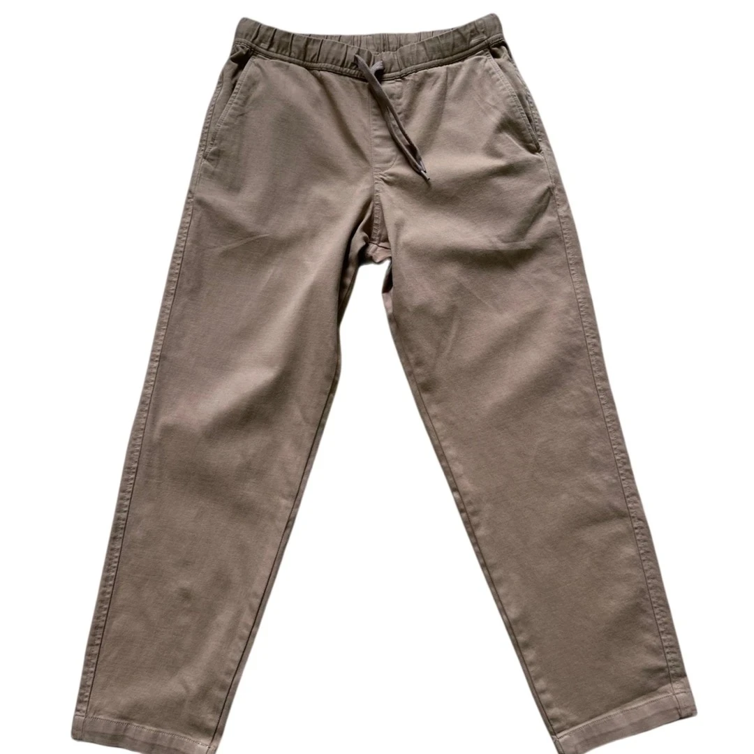 3-6341 经典卡其高腰抽绳休闲裤