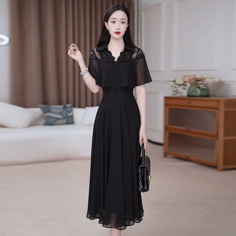 【连衣裙】夏季丁达尔风纯色时尚优雅修身高贵气质显瘦女装连衣裙