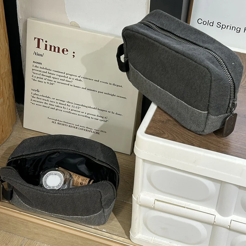 （侧提多用途收纳包）简约多功能商务旅行化妆洗漱便携包D