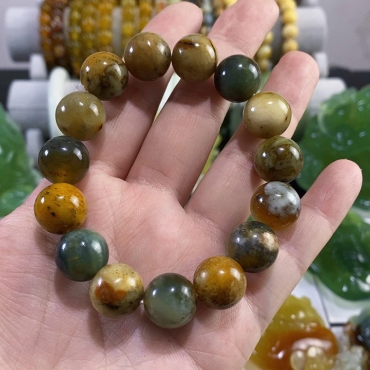 未镶嵌岫玉手串手链