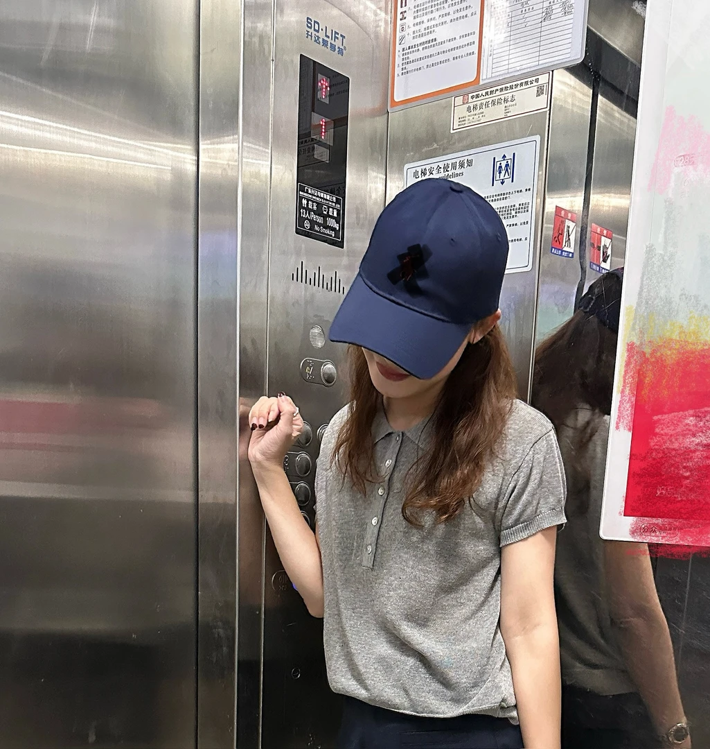 小马标帽子女夏ROSE同款藏青红标软顶保罗棒球阳防晒显脸小鸭舌帽