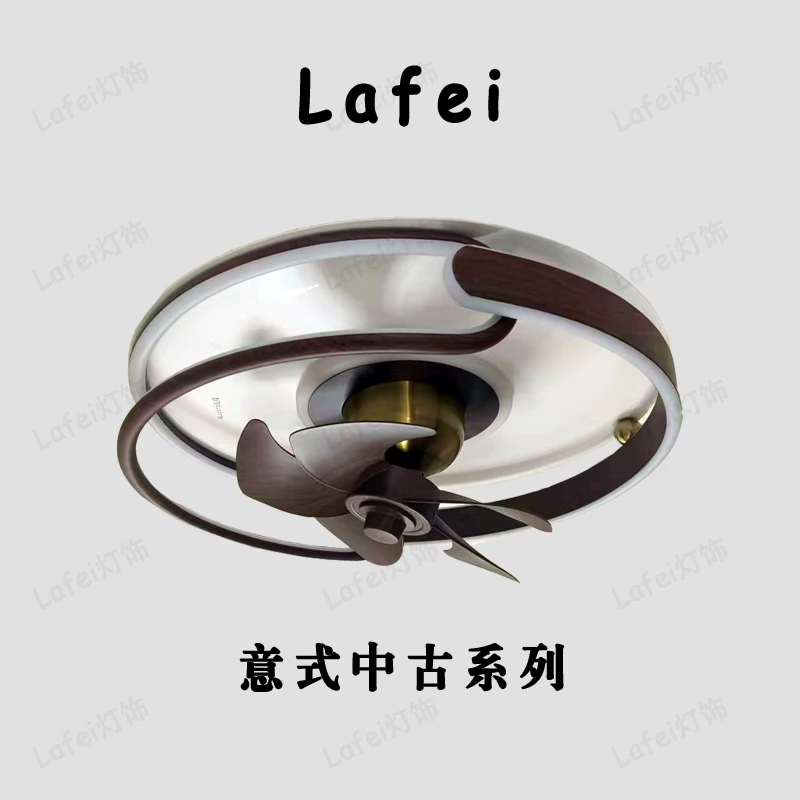 【意式复古系列】中古风意式卧室房间吸顶风扇灯