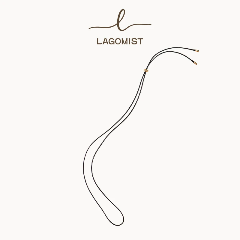 LM LAGOMIST拉戈时尚首饰 咖啡豆黑皮绳