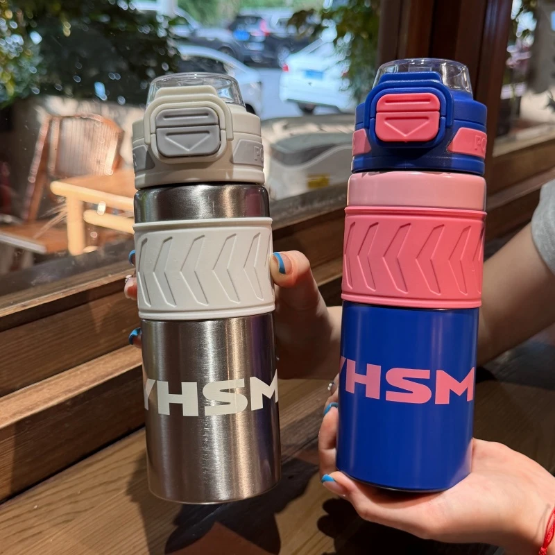 新款不锈钢保温杯学生水杯女户外高颜值品质便携水壶一杯双饮