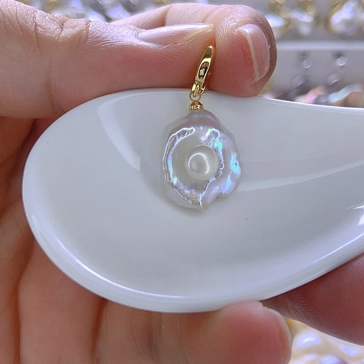 淡水珍珠颈饰银S925镶嵌160
