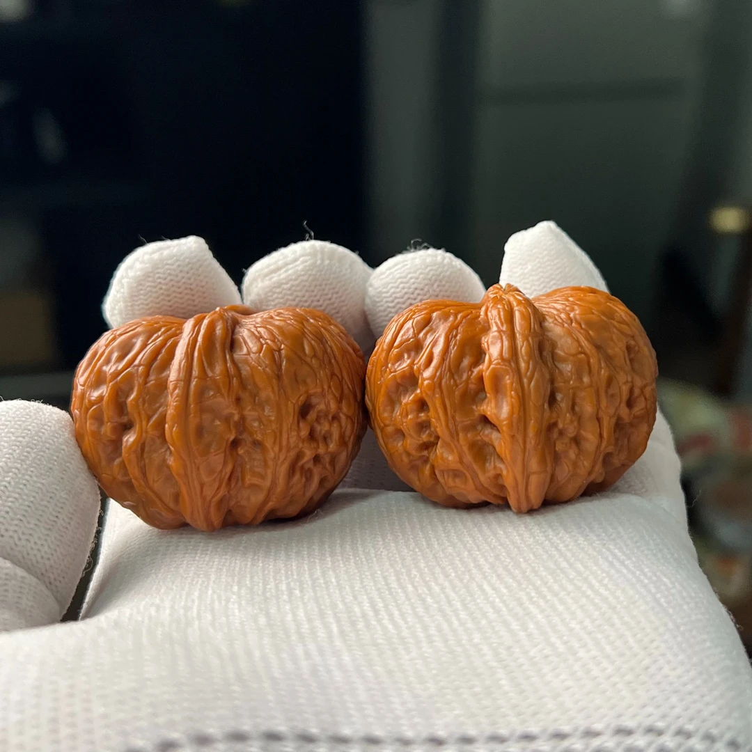 精品文玩核桃004【平谷元宝边40肚42高33】包浆盘玩男女核桃文玩