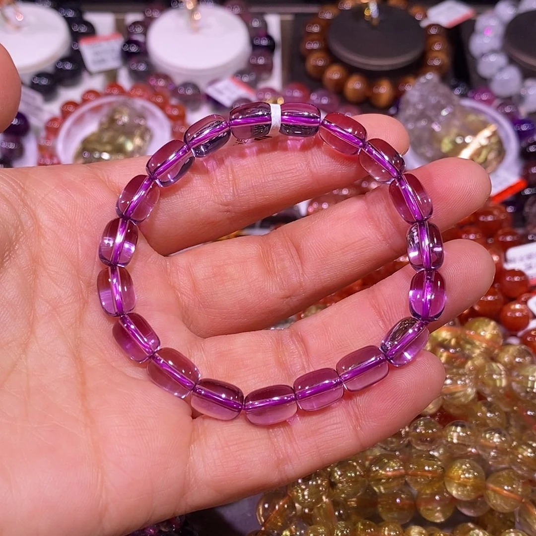未镶嵌手链水晶紫水晶7.5
