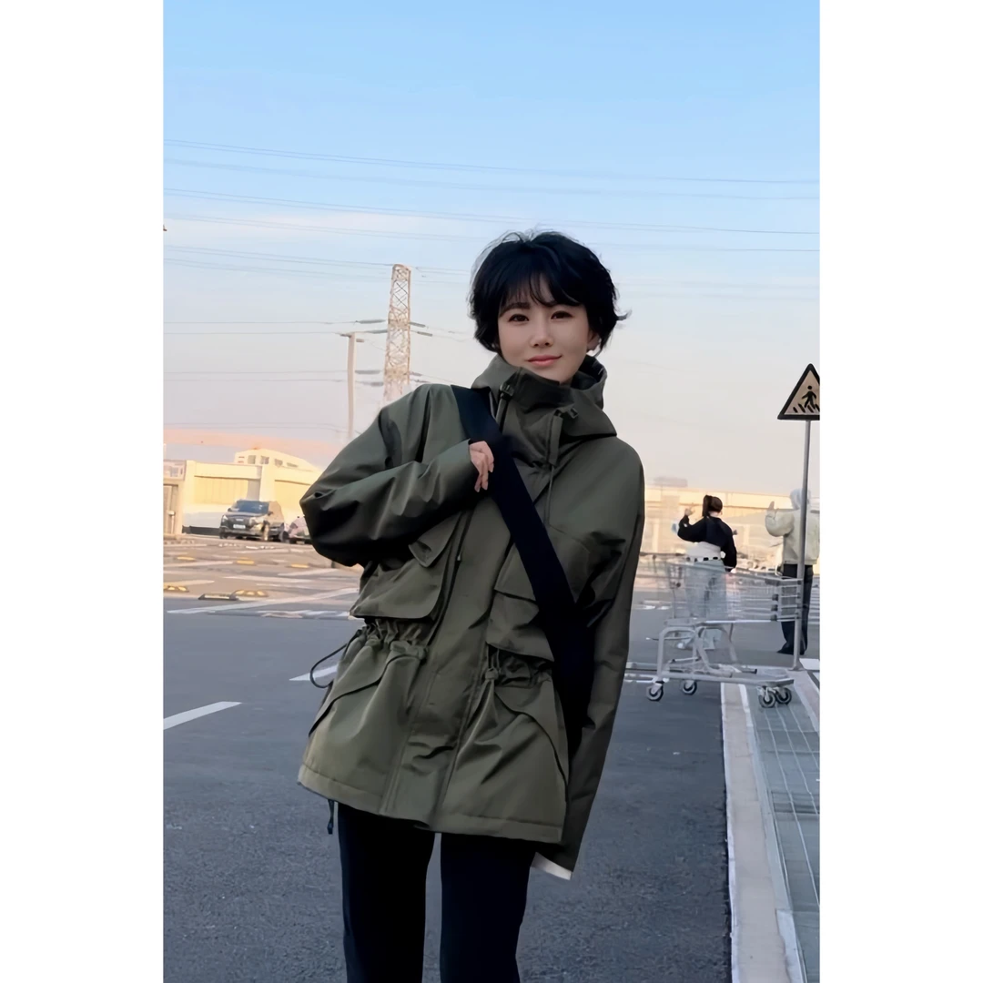 【景汇专属】冲锋衣外套连帽收腰休闲百搭风