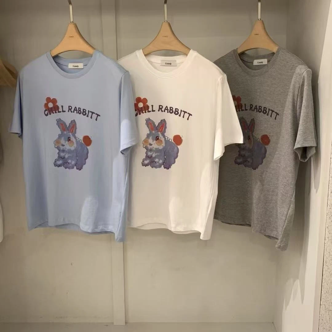 东大门co兔子印花短袖T恤/NO退换