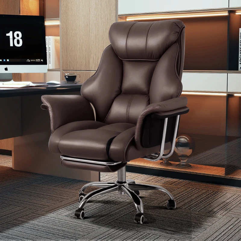 老板椅家用办公电脑椅久坐商务电脑沙发椅座椅可躺靠背凳子休闲