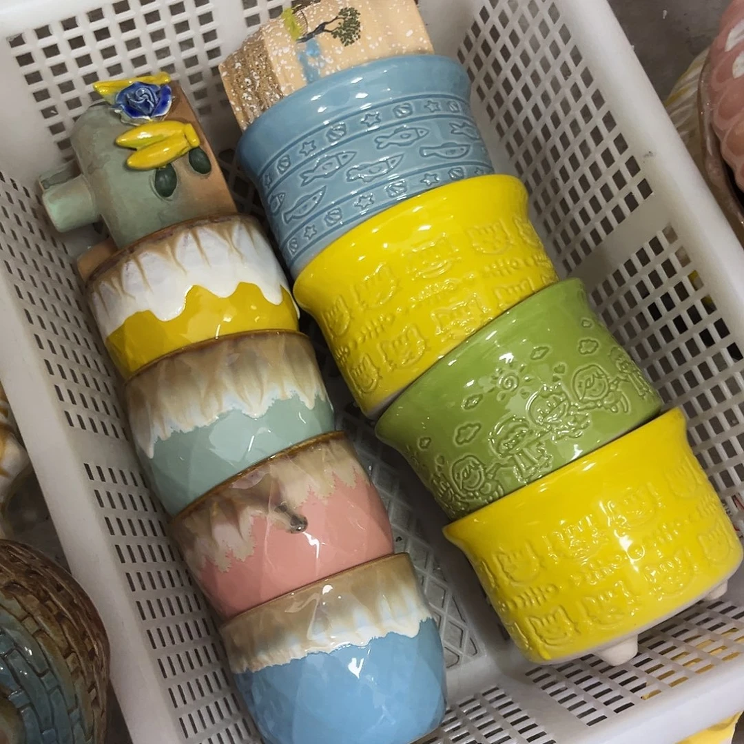 陶瓷花盆特价上新口7-10厘米