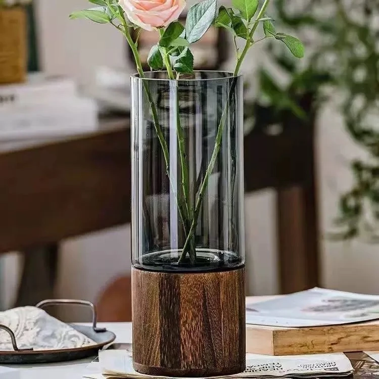 【高品质】简约木托花瓶 云南基地直发