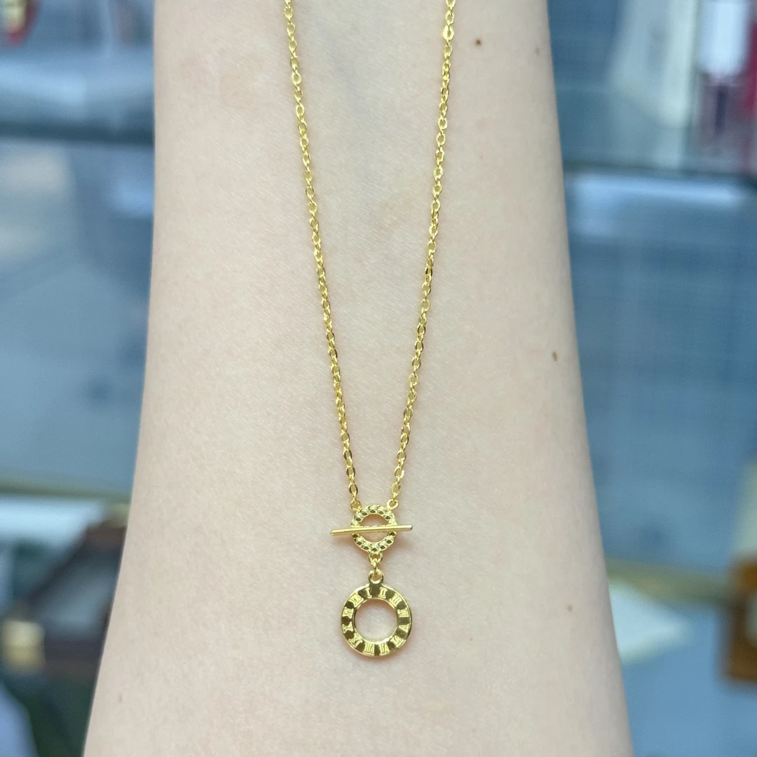 X/Q【OT小饼套链】足金999精工5G