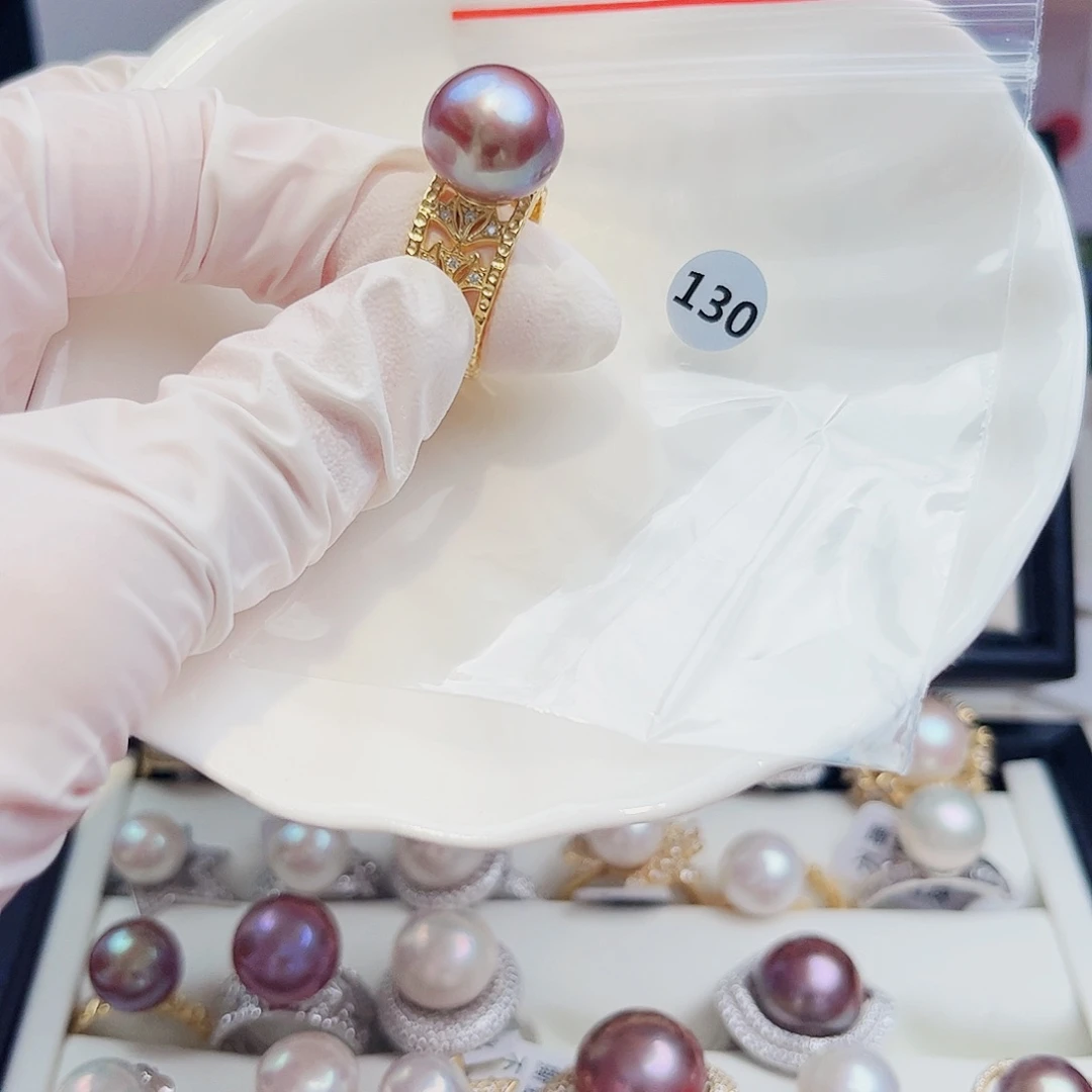 银S925镶嵌淡水珍珠耳饰