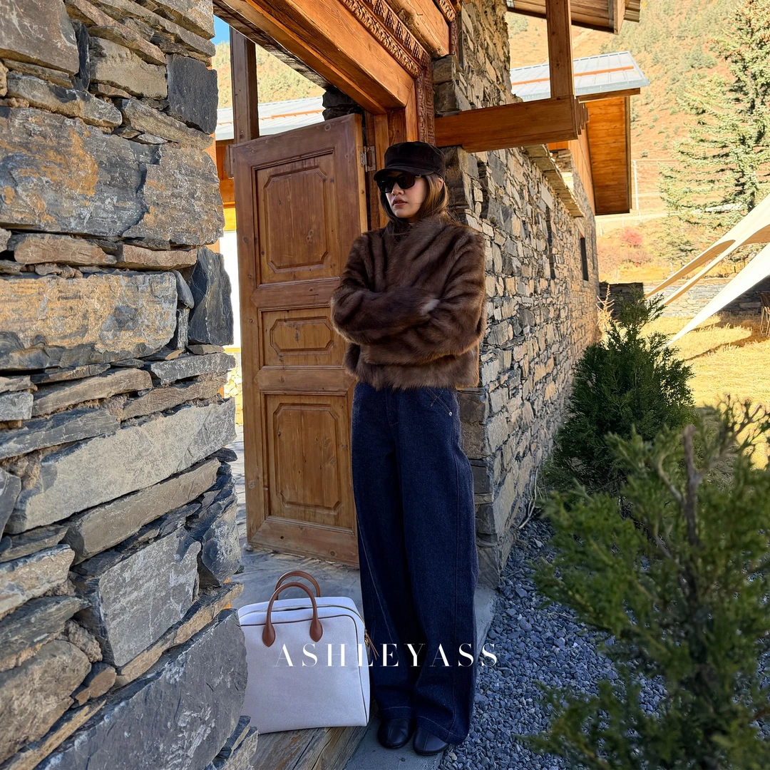 【ASHLEYASS】“羊毛牛仔”复古松弛YKK拉链经典直筒牛仔裤LSN251645S