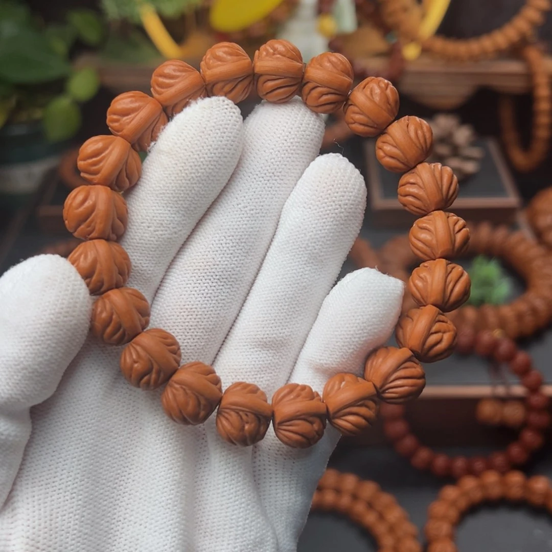 吊坠桃核✨****河1.3双脊龙手串