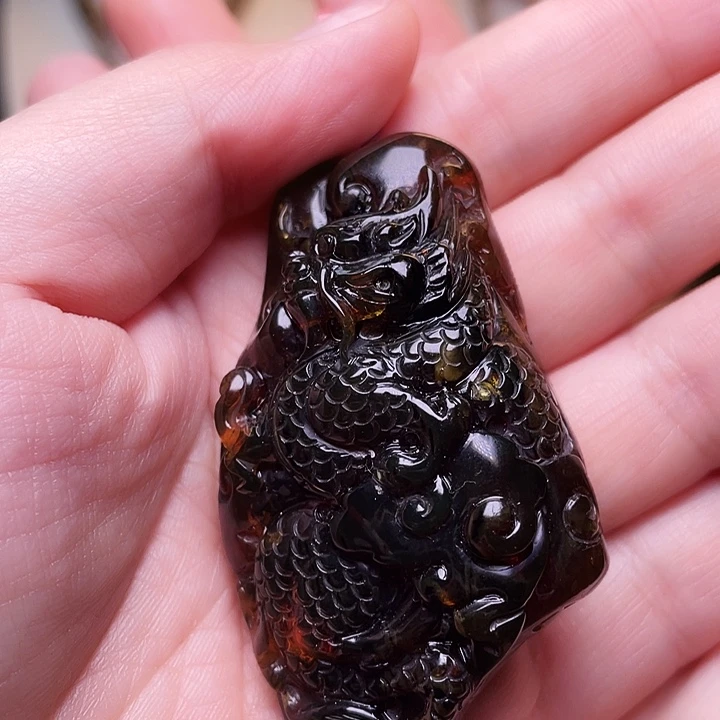 琥珀未镶嵌裸石抚顺琥珀-9