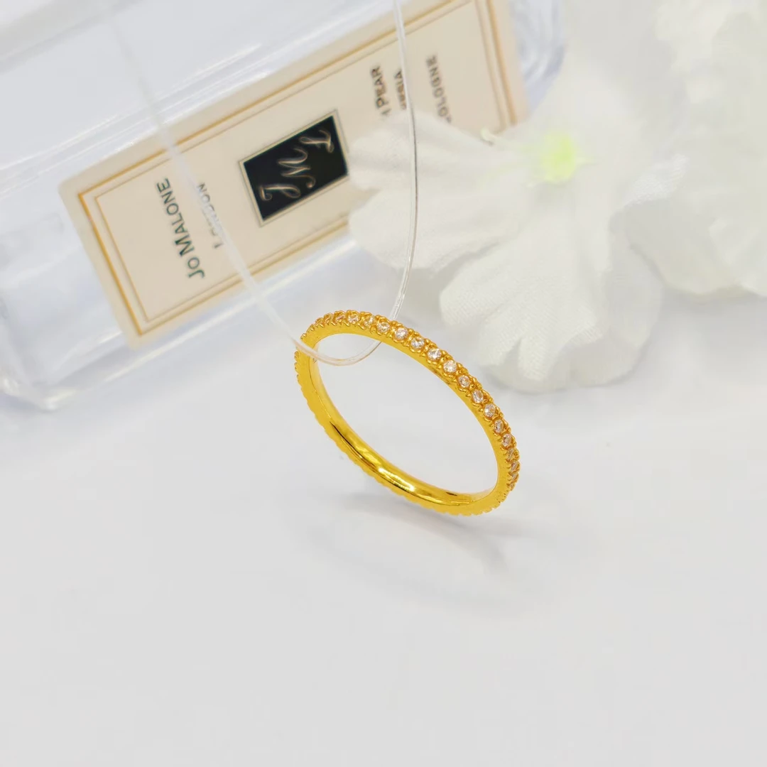 【玉总专属】18K金满镶莫桑排戒 多样性发一 0614 A5