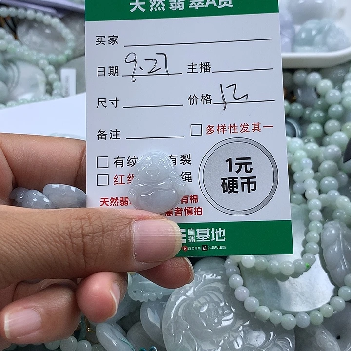 翡翠未镶嵌吊坠(不含链)