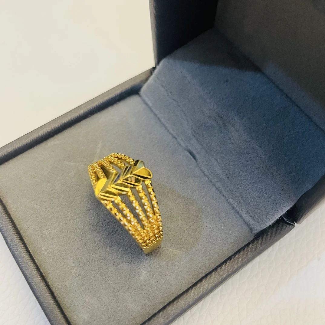 铜合金戒指 时尚精品心连心戒指