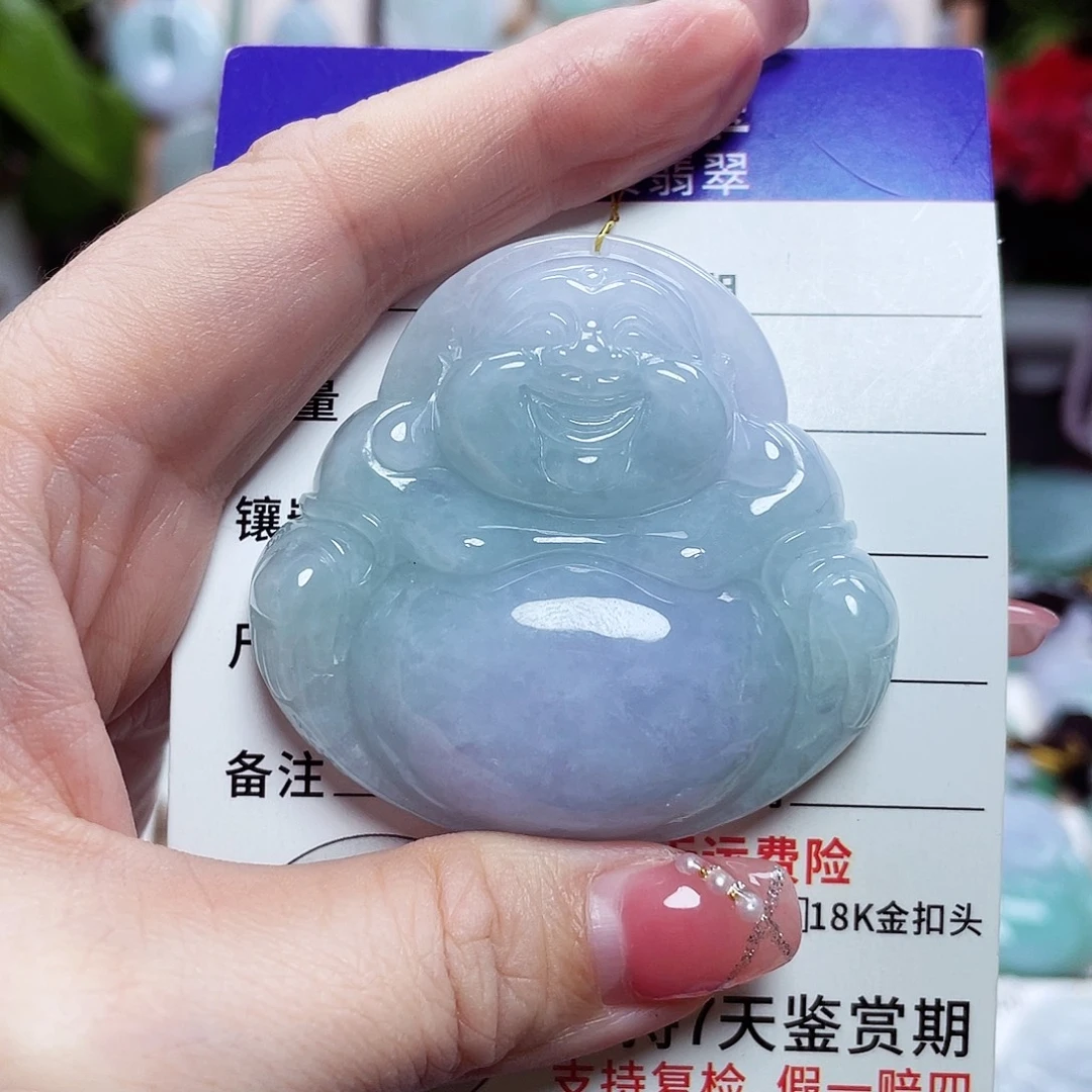 翡翠未镶嵌颈饰佛公50