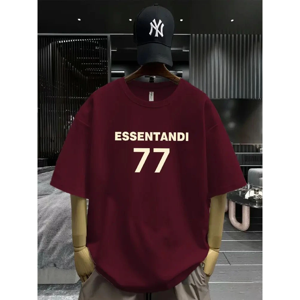 2025年夏季新款男士高街穿搭高品质设计感短袖宽松百搭潮流上衣男