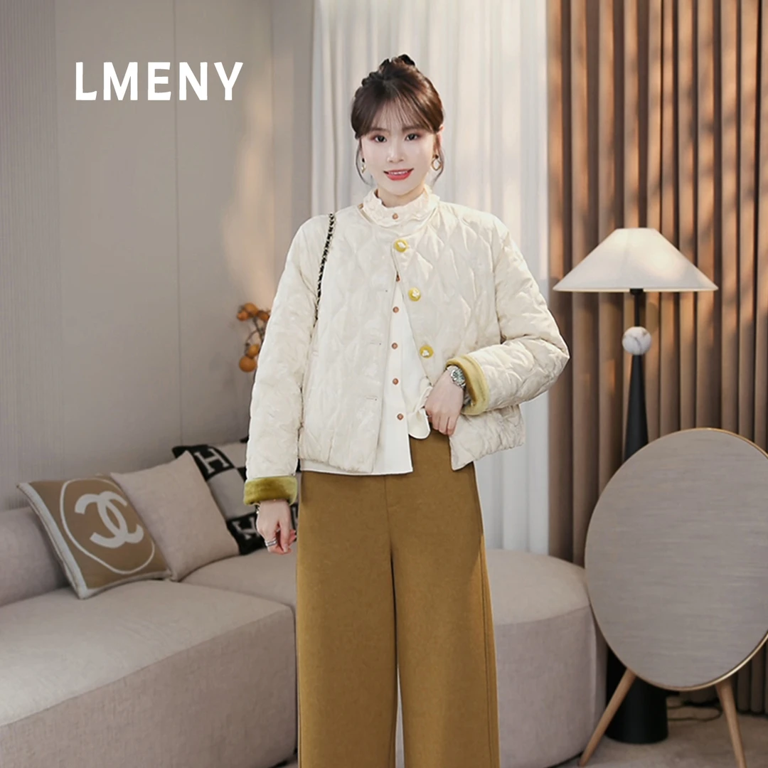 LMENY“家有喜事”新中式羽绒服女2025冬季新款国风保暖外套25DY023