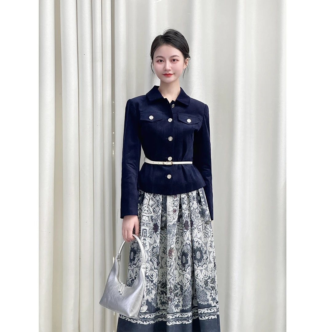 【都市漫游】小娜椒小个子秋季复古灯芯绒外套女大裙围半身裙女