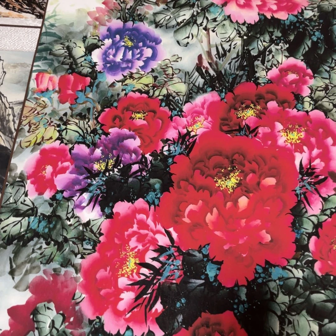 国色天香牡丹三尺竖幅东方美学装饰画1.5