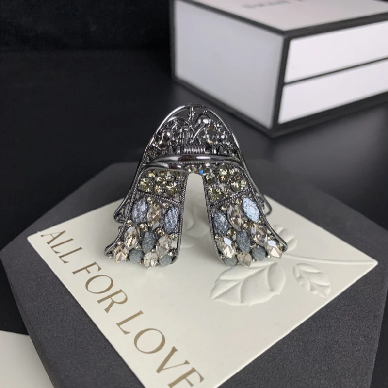 K773【金闪闪】4厘米定制满钻马尾夹