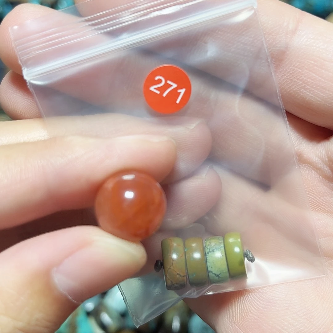 自***️玛瑙/玉髓未镶嵌圆珠桶珠老型手串！！