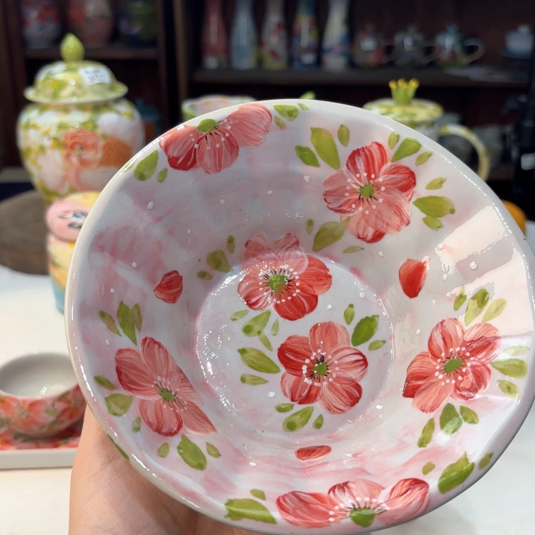 景德镇手绘高温釉下彩陶瓷茶具