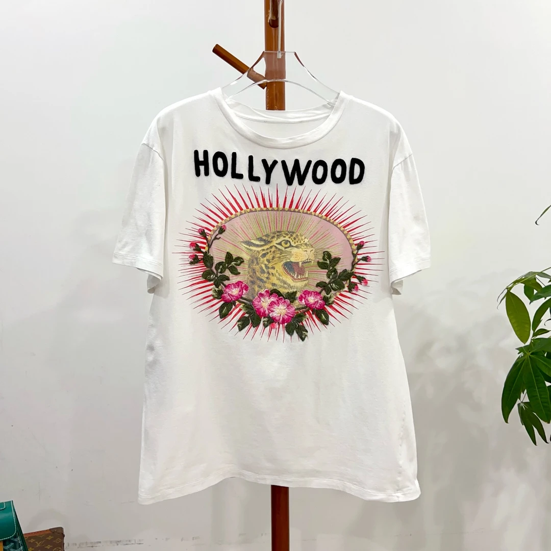 99新 GUCCI/古驰 安洁利严选短袖无领标尺码L 成色看直播GSS24501