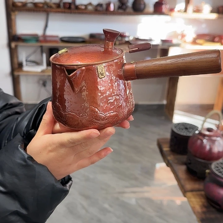 简***江紫铜手工制作摆件