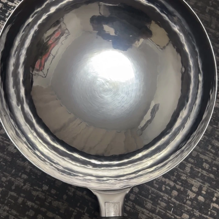 ღ***༉熟铁手工锻打铁锅32