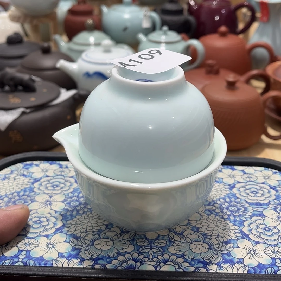 瓷片茶摆件工艺品摆件666