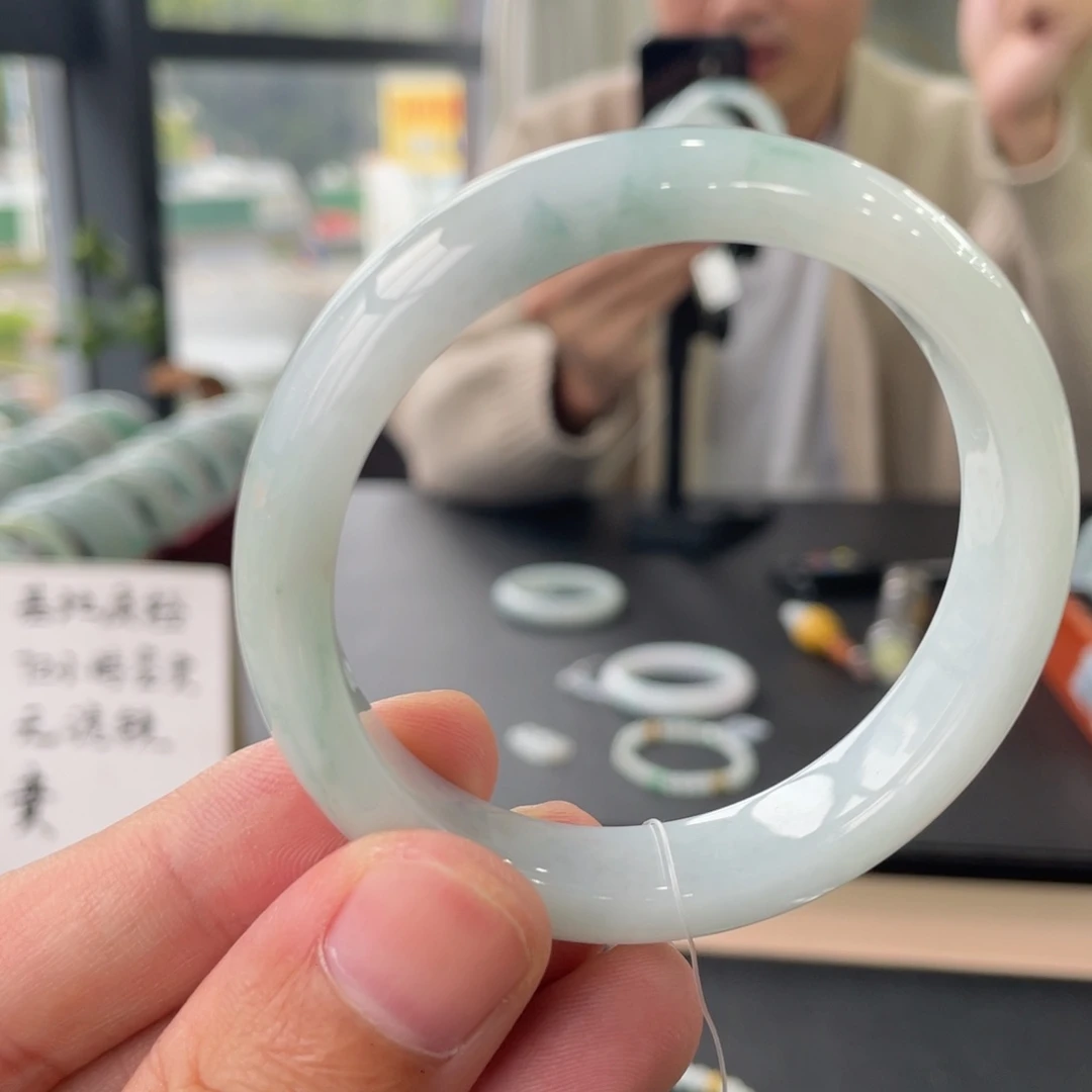 翡翠未镶嵌手镯5号链接53.5
